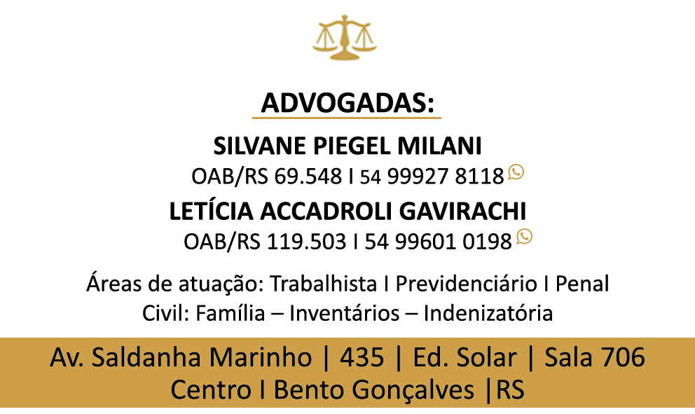 Advogadas Silvane Piegel Milani e Letícia Accadroli Gavirachi.